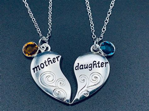 etsy mother daughter necklace|More.